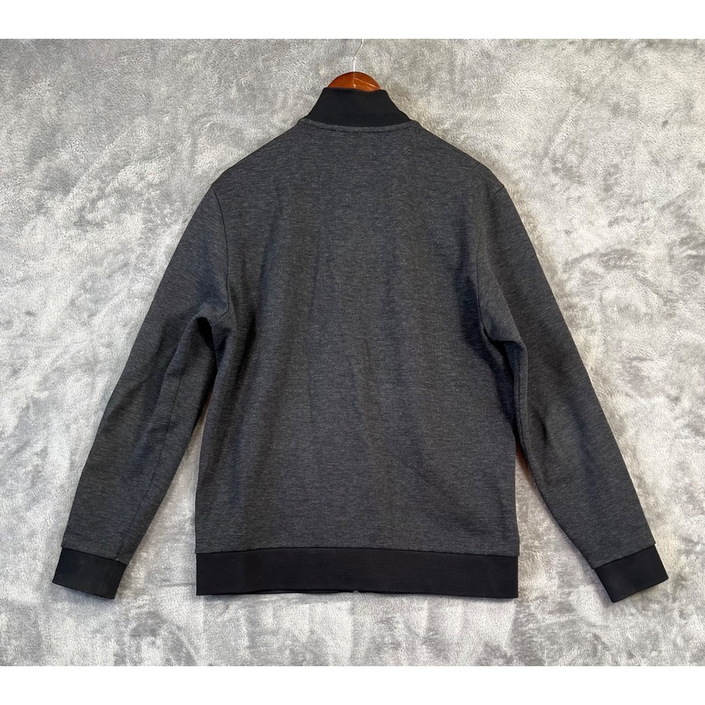 Boss Hugo Boss Bomber Sweater Track Jacket Mens Large Gray Full Zip Sporty - Picture 2 of 13
